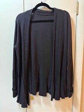 Women’s Open-Front Lightweight Cardigan Sweater - Black